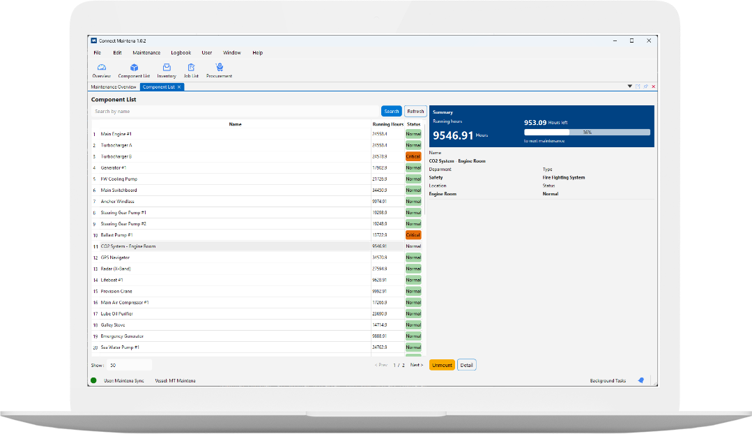 Maintena Sync Dashboard